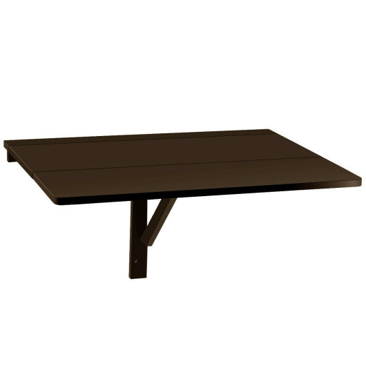 31.5 x 23.5 Inch Wall Mounted Folding Table for Small Spaces-Brown