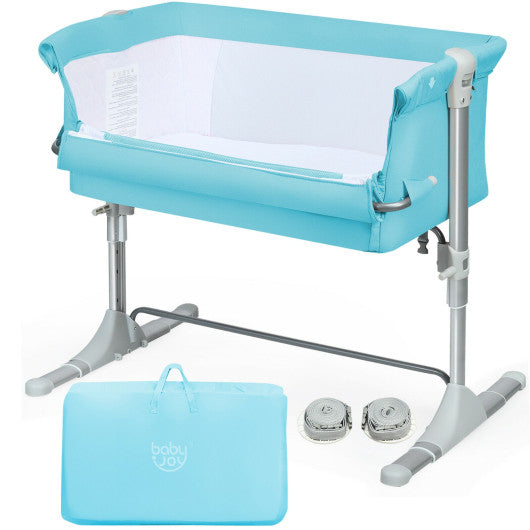 Travel Portable Baby Bed Side Sleeper  Bassinet Crib with Carrying Bag-Green