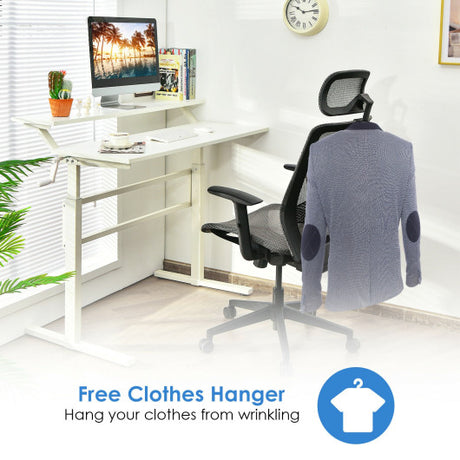 Height Adjustable Ergonomic High Back Mesh Office Chair with Hange-Gray