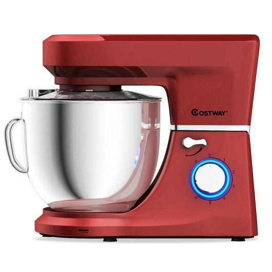 7.5 Qt Tilt-Head Stand Mixer with Dough Hook-Red