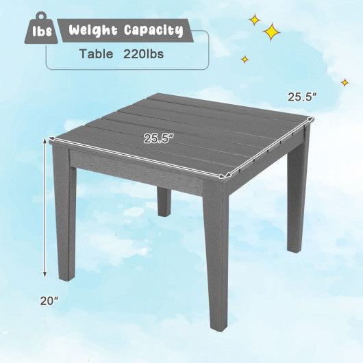25.5 Inch Square Kids Activity Play Table-Gray