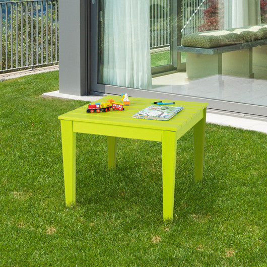 25.5 Inch Square Kids Activity Play Table-Green
