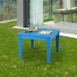 25.5 Inch Square Kids Activity Play Table-Blue