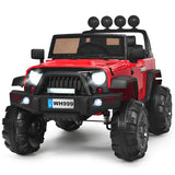 12 V Kids Ride On Truck with Remote Control and Double Magnetic Door-Red