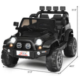 12V 2-Seater Ride on Car Truck with Remote Control and Storage Room-Black
