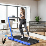 4.75HP 2 In 1 Folding Treadmill with Remote APP Control-Navy