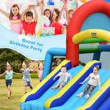 Inflatable Jumping Castle Bounce House with Dual Slides and 480W Blower