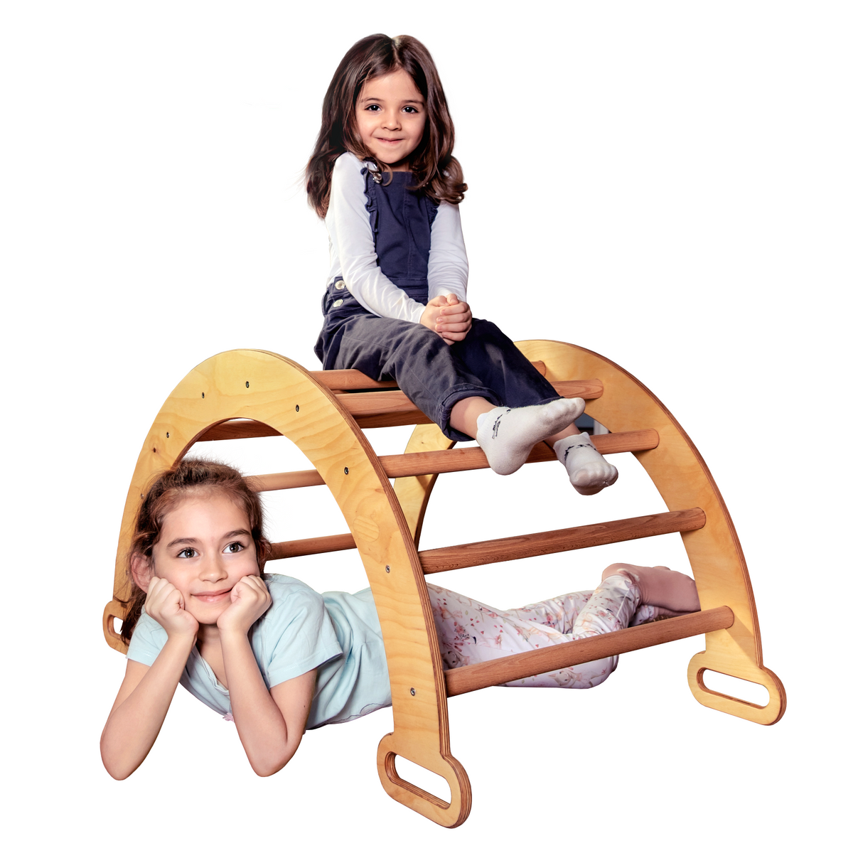 Climbing Arch & Rocker Balance - Montessori Climbers for Kids 1-7 y.o. – Beige