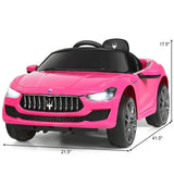 12 V Remote Control Maserati Licensed Kids Ride on Car-Pink
