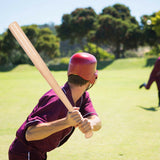 2 Pieces 34 Inch Natural Wooden Baseball Bat and 2 Pieces 9 Inch Baseball