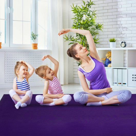 Large Yoga Mat 6' x 4' x 8 mm Thick Workout Mats-Purple