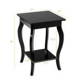 Accent Sofa End Side Table-Black