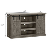 Sliding Barn TV Stand Console Table-Gray