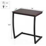 Steel Frame C-shaped Sofa Side End Table-Coffee