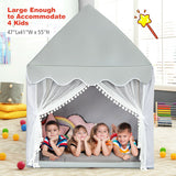 Kids Large Play Castle Fairy Tent with Mat-Gray