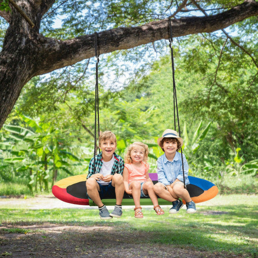 60 Inch Saucer Surf Outdoor Adjustable Swing Set-Colorful