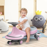 Wiggle Car Ride-on Toy with Flashing Wheels-Pink