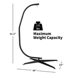 Solid Steel C Hammock Frame Stand