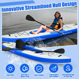 Inflatable Kayak Includes Aluminum Paddle with Hand Pump for 1 Person-Blue