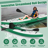 Inflatable Kayak Includes Aluminum Paddle with Hand Pump for 1 Person-Green