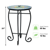 Folding Mosaic Side Table for Living Room