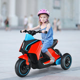 6V 3 Wheels Toddler Ride-On Electric Motorcycle with Music Horn-Red