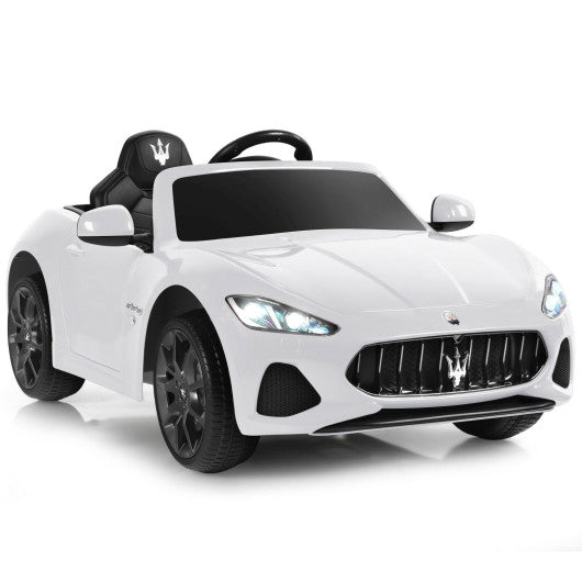 12V Kids Ride On Car Licensed Maserati GranCabrio with Remote Control-White