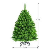 Snow Flocked Artificial Christmas Tree with Metal Stand-4.5 ft
