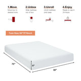8 Inch Foam Medium Firm Mattress with Jacquard Cover-Twin Size