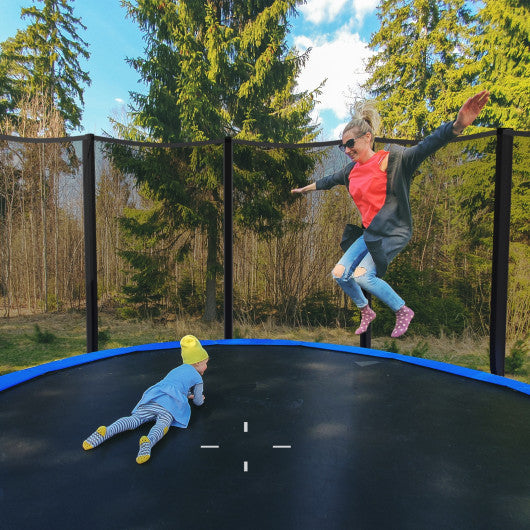 8/10/12/14/15/16Feet Outdoor Trampoline Bounce Combo with Safety Closure Net Ladder-15 ft