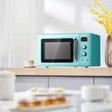0.9 Cu.ft Retro Countertop Compact Microwave Oven-Green