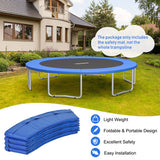 8 Feet Trampoline Spring Safety Cover without Holes-Blue