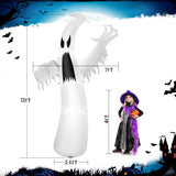 12 Feet Halloween Inflatable Ghost with LED Lights