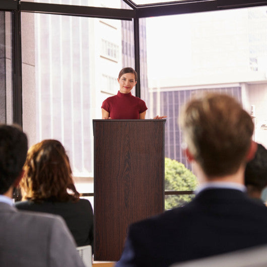 Wooden Floor Standing Podium Speaking Lectern