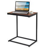 26 Inch Beside Sofa Laptop Holder End Stand Desk-Brown