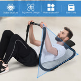 Portable AB Trainer Fitness Crunch Workout Exerciser with Headrest-Black