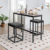 2 Pieces 24 Inch Bar Stools with Thick PVC Leather Cushion and Footrest-Black