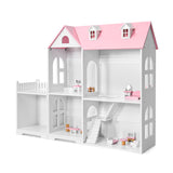 2-Tier Dollhouse Bookcase with Sufficient Storage Space-Pink