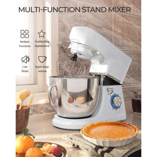 7.5 Qt Tilt-Head Stand Mixer with Dough Hook-White