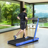 4.75HP 2 In 1 Folding Treadmill with Remote APP Control-Navy