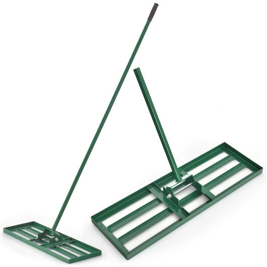30/36/42 x 10 Inch Lawn Leveling Rake with Ergonomic Handle-30 inches