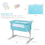 Travel Portable Baby Bed Side Sleeper  Bassinet Crib with Carrying Bag-Green