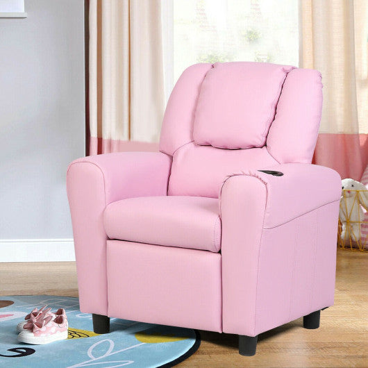 Kids Recliner Armchair Sofa-Pink