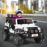 12V 2-Seater Ride on Car Truck with Remote Control and Storage Room-White