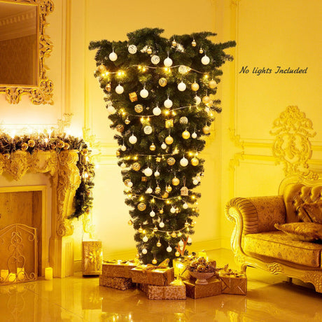 7 Feet Unlit Upside Down Artificial Christmas Tree