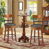 Set of 2 25.5 Inch Swivel Counter Height Bar Stool