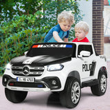 12V 2-Seater Kids Ride On Car Licensed Mercedes Benz X Class RC with Trunk-Black & White