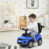 3 In 1 Ride on Push Car Toddler Stroller Sliding Car with Music-Blue