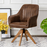 Mid Century Hot-Stamping Cloth Swivel Accent Chair