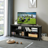 4-Cubby TV Stand for TV's up to 65 Inch with 3-Position Height Adjustable Shelf